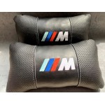BMW M POWER LOGO Two Car Auto Seat Head Neck Rest Cushion Headrest embroidered Pillow